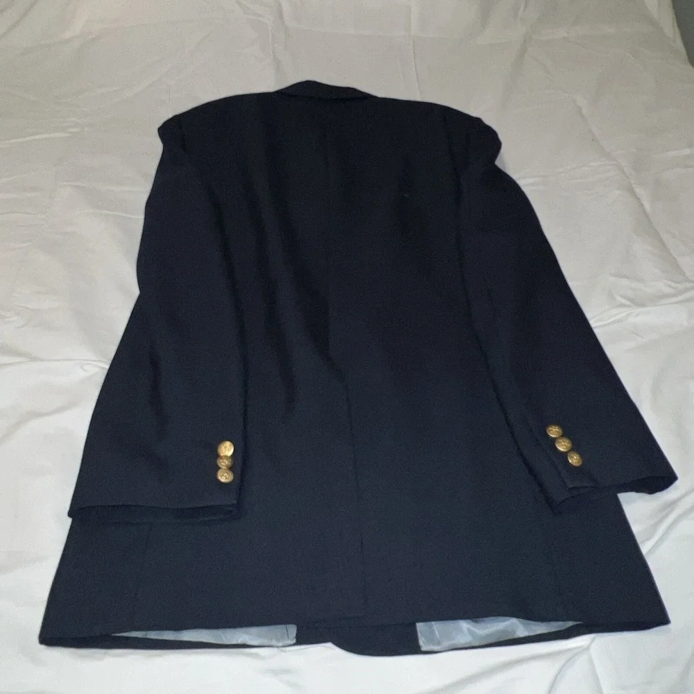 Hart Schaffner Marx Jack Nicklaus Golden Bear Blazer 2 Button Navy Golf Crest - Picture 5 of 8